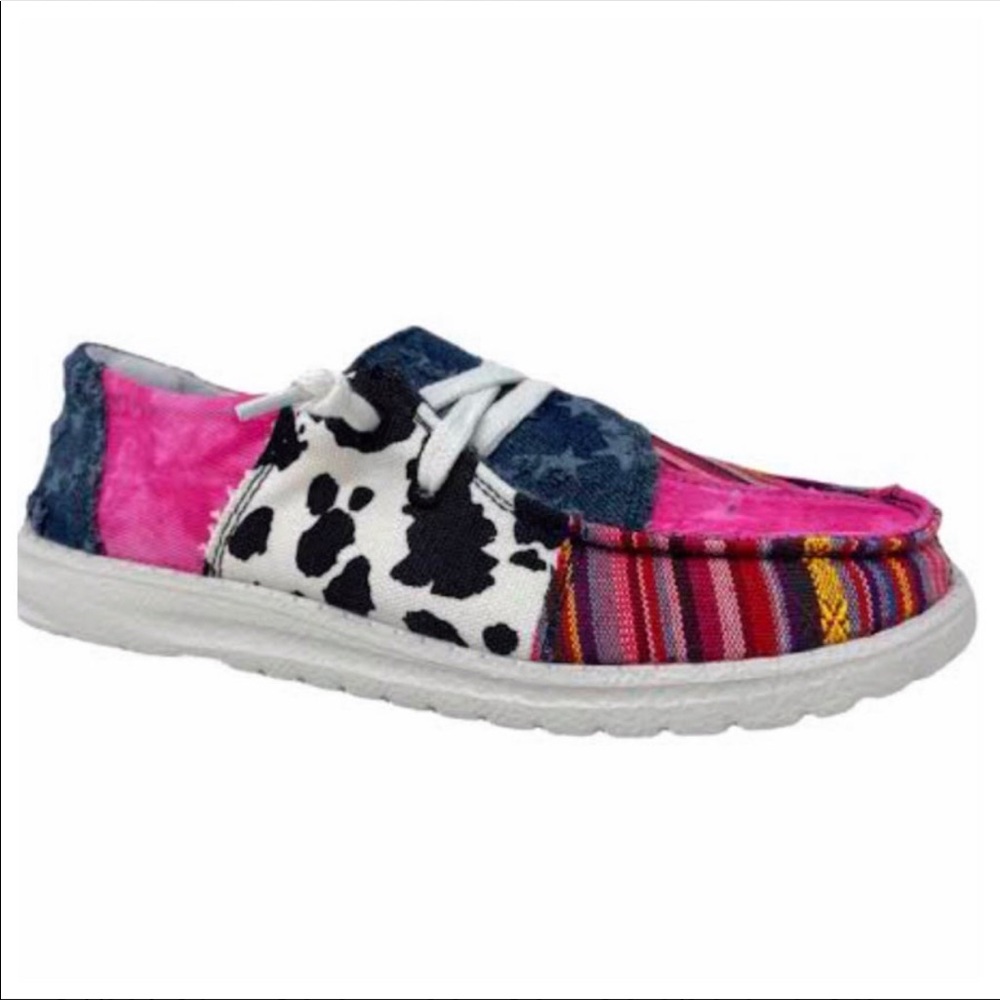 Gypsy Jazz-Cow Serape and Star Print Shoes